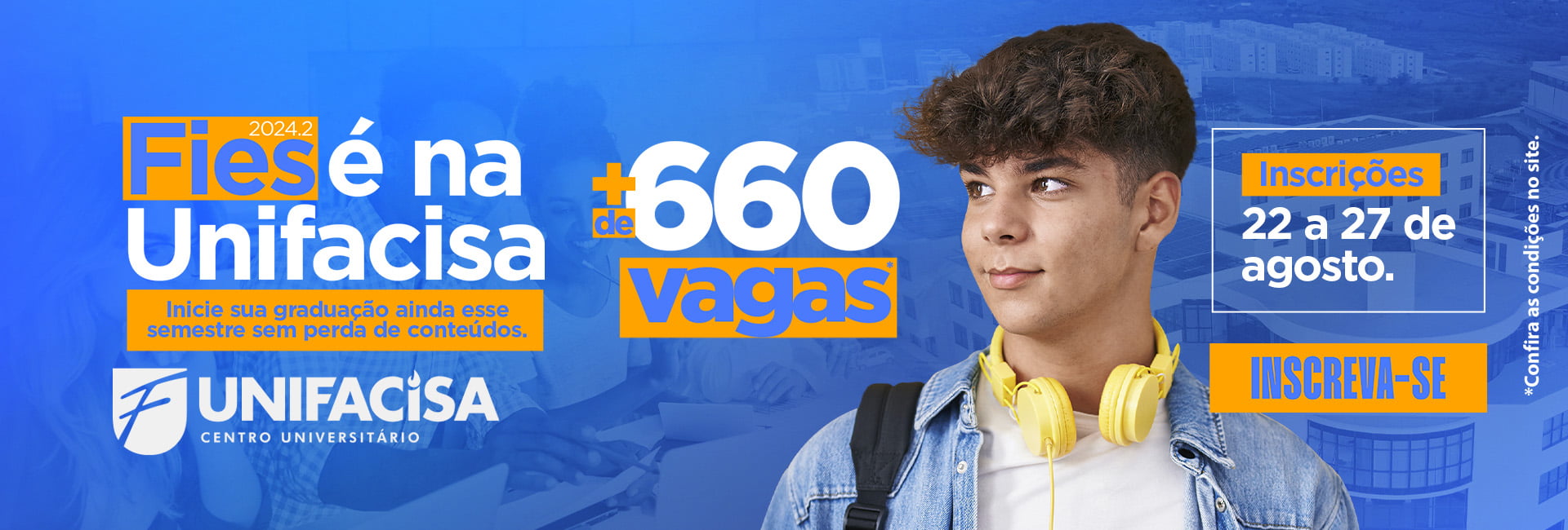 Unifacisa disponibiliza mais de 660 vagas do FIES 2024.2: confira as principais datas