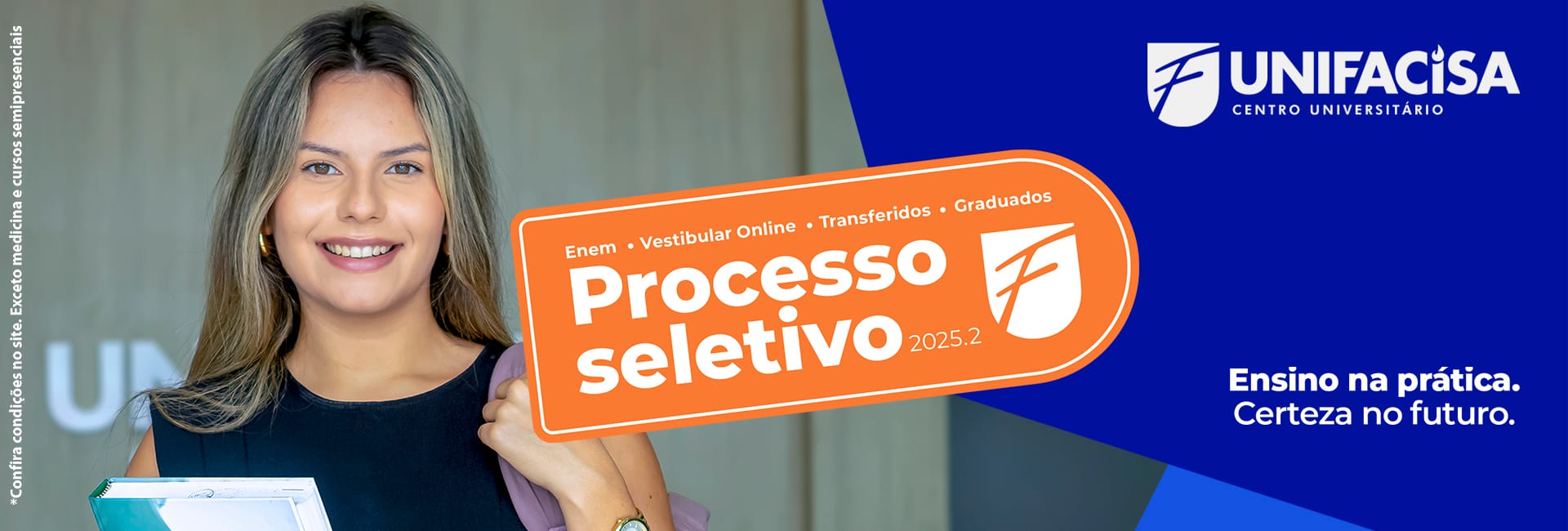 Abertas as inscrições para o Processo Seletivo Unifacisa 2025.2 