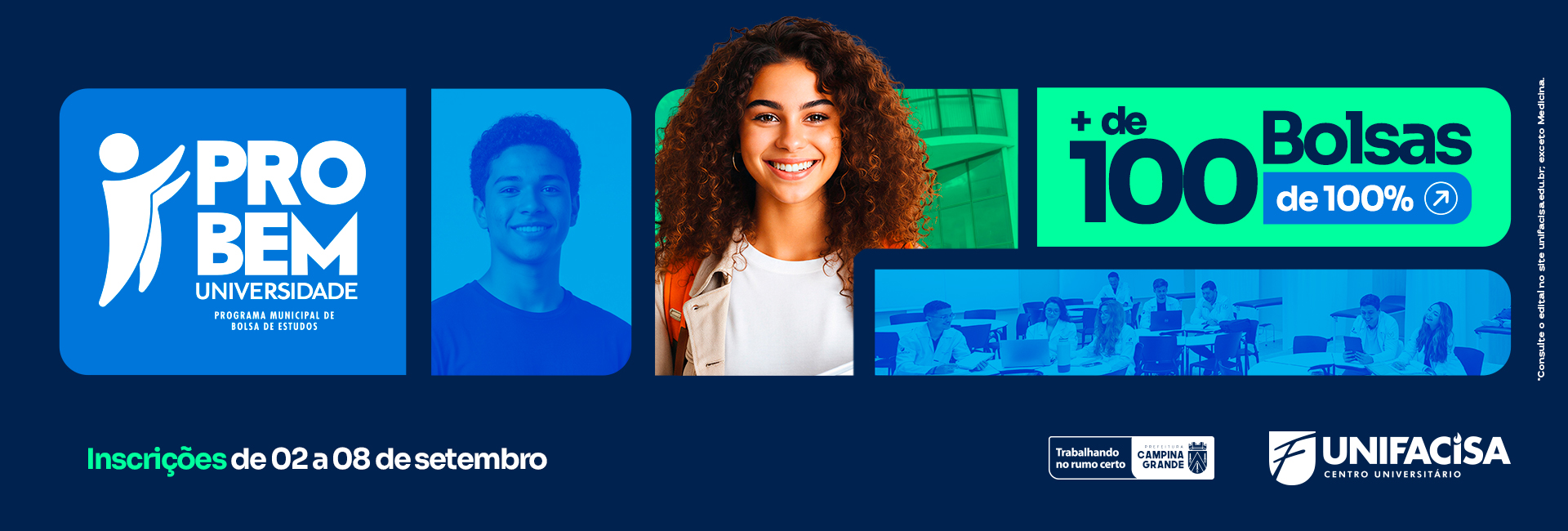 PROBEM 2026.2: Unifacisa&nbsp;oferece&nbsp;mais de 100 vagas para ingresso no segundo semestre&nbsp;
